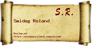 Smideg Roland névjegykártya